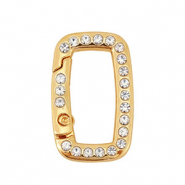 Farbiges Zubehör Schlüssel Anhänger Rechteck Gold