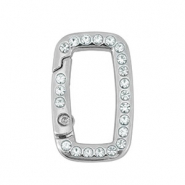 Farbiges Zubehör Schlüssel Anhänger Rechteck Silver