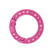 Farbiges Zubehör Schlüssel Anhänger Ring Magenta pink
