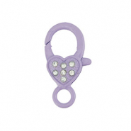 Farbiges Zubehör Karabinerverschluss Herz Purple