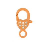 Farbiges Zubehör Karabinerverschluss Herz Orange