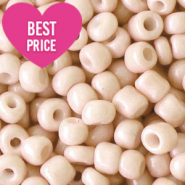 Glasperlen Rocailles 6/0 (4mm) Latte beige