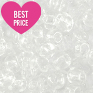 Glasperlen Rocailles 6/0 (4mm) Transparent crystal