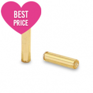 Glasperlen Rocailles Spezial Röhrchen Gold