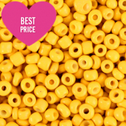 Glasperlen Rocailles 8/0 (3mm) Freesia yellow