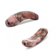 Naturstein Zwischenst&uuml;ck Rhodonit Pink-brown-black