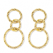 Ohrringe aus Stainless Steel - Rostfreiem Stahl Ohrstecker Gold