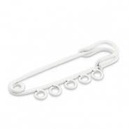 Farbiges Zubeh&ouml;r Schmuck-Sicherheitsnadel mit 5 &Ouml;sen White