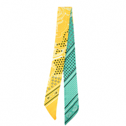 Bandana Schal mit Stern Turquoise green-yellow