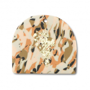 Polymer Anhänger Brown-pink-white-gold