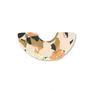 Polymer Anhänger Bogen Brown-pink-white-gold