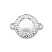 BY31&reg; Stainless Steel - Rostfrei Stahl Zwischenst&uuml;ck mit Fassung f&uuml;r SS34 Flat Back Silver