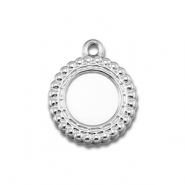 BY31&reg; Stainless Steel - Rostfrei Stahl Anh&auml;nger mit Fassung f&uuml;r SS34 Flat Back Silver