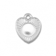 BY31&reg; Stainless Steel - Rostfrei Stahl Anh&auml;nger mit Fassung f&uuml;r SS34 Flat Back Silver