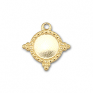 BY31&reg; Stainless Steel - Rostfrei Stahl Anh&auml;nger mit Fassung f&uuml;r SS34 Flat Back Gold