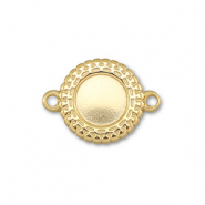 BY31&reg; Stainless Steel - Rostfrei Stahl Zwischenst&uuml;ck mit Fassung f&uuml;r SS20 Flat Back Gold