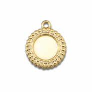 BY31&reg; Stainless Steel - Rostfrei Stahl Anh&auml;nger mit Fassung f&uuml;r SS20 Flat Back Gold