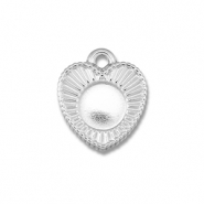 BY31&reg; Stainless Steel - Rostfrei Stahl Anh&auml;nger mit Fassung f&uuml;r SS20 Flat Back Silver