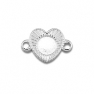 BY31&reg; Stainless Steel - Rostfrei Stahl Zwischenst&uuml;ck mit Fassung f&uuml;r SS16 Flat Back Silver