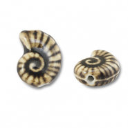 Perlen Keramik Muschel Light brown