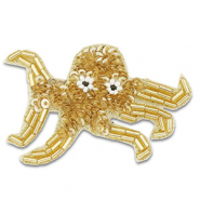Broschen Oktopus Gold-white