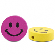 Holzperlen Smiley Multicolour