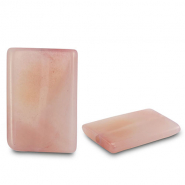 Naturstein Perlen Achat Rechteck Transparent peach pink