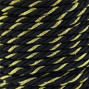 Trendy Kordel Twisted 3mm Black-gold