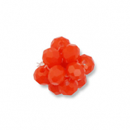 Top Facett Perlen Anhänger Blume Red