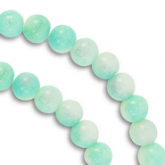 8 mm Glasperlen Mint turquoise