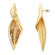 Trendy Ohrringe Blatt Gold
