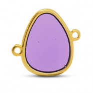 Metall Anh&auml;nger DQ Zwischenst&uuml;ck Purple-Gold (Nickelfrei)