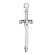 Metall Anh&auml;nger DQ Schwert Antik silber (Nickelfrei)