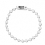 Farbiges Zubeh&ouml;r Ballchain mit Verschluss Light grey