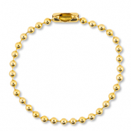 Farbiges Zubeh&ouml;r Ballchain mit Verschluss Shiny gold