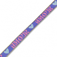 BY31&reg; Schmuckband mit Text "Amour" Lavender blue-pink-light blue-gold