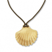 Statement Ketten Kordel mit Muschel Dark green-gold