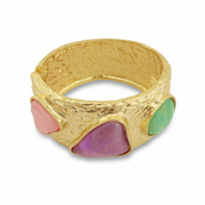 Statement Armbänder Bangle Gold-pink-purple-mint turquoise