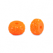 Resin Perlen Rondell 12mm Neon orange