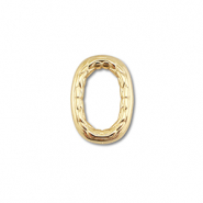 Stainless Steel - Rostfrei Stahl Schmuckzubeh&ouml;r Zwischenst&uuml;ck Oval Gold