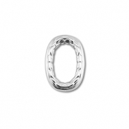 Stainless Steel - Rostfrei Stahl Schmuckzubeh&ouml;r Zwischenst&uuml;ck Oval Silver