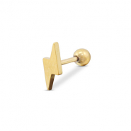 Ohrpiercing aus Stainless Steel - Rostfreiem Stahl Blitz Gold