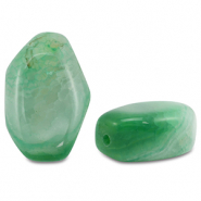 Naturstein Perlen Chalcedon und Quarz Irregular Green