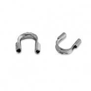 Stainless Steel - Rostfrei Stahl Schmuckzubehör Wire guardian / Drahtschutz Silver