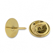 Stainless Steel - Rostfrei Stahl Schmuckzubeh&ouml;r f&uuml;r Pins Gold