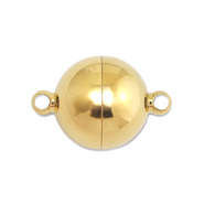 Stainless Steel - Rostfrei Stahl Schmuckzubehör Magnetverschluss Ball 16mm Gold