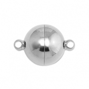Stainless Steel - Rostfrei Stahl Schmuckzubehör Magnetverschluss Ball 16mm Silver