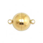 Stainless Steel - Rostfrei Stahl Schmuckzubehör Magnetverschluss Ball 14mm Gold