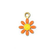Stainless Steel - Rostfrei Stahl Anh&auml;nger Blume Gold-orange-yellow