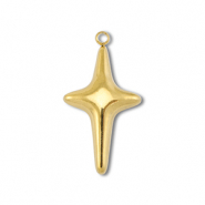 Stainless Steel - Rostfrei Stahl Anh&auml;nger Kreuz Gold